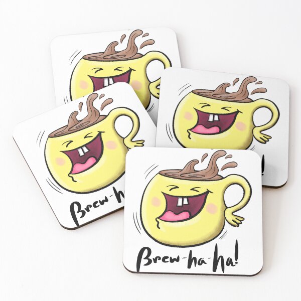 Item preview, Brew Ha Ha! Lol - coffee addicts sarcastic humor cartoon designed and sold by JyayasiDesigns.