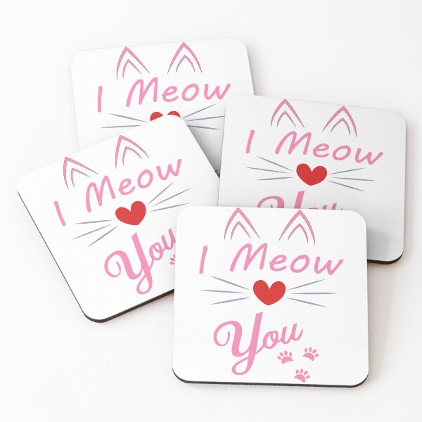 Item preview, Purrfect Love: I Meow You (pink) designed and sold by Brannas-designs.