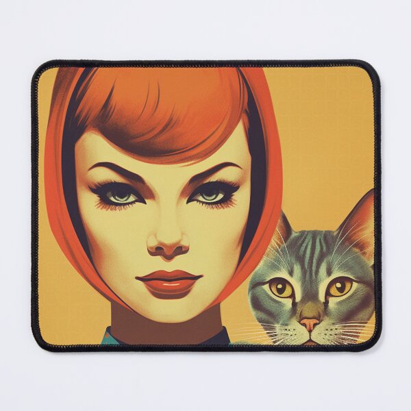 Item preview, A Woman with her Cat designed and sold by RetroAnimals.