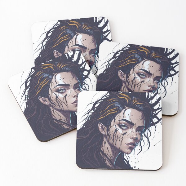 Item preview, Madness woman black paint splash. designed and sold by Amorndetch.