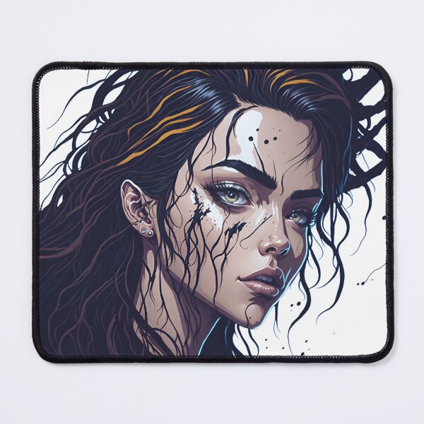 Item preview, Madness woman black paint splash. designed and sold by Amorndetch.