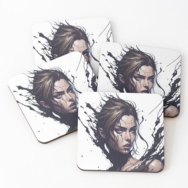 Item preview, Madness woman black paint splash. designed and sold by Amorndetch.
