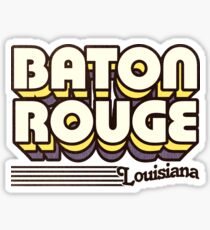 Baton Rouge, Louisiana | Retro Stripes Sticker