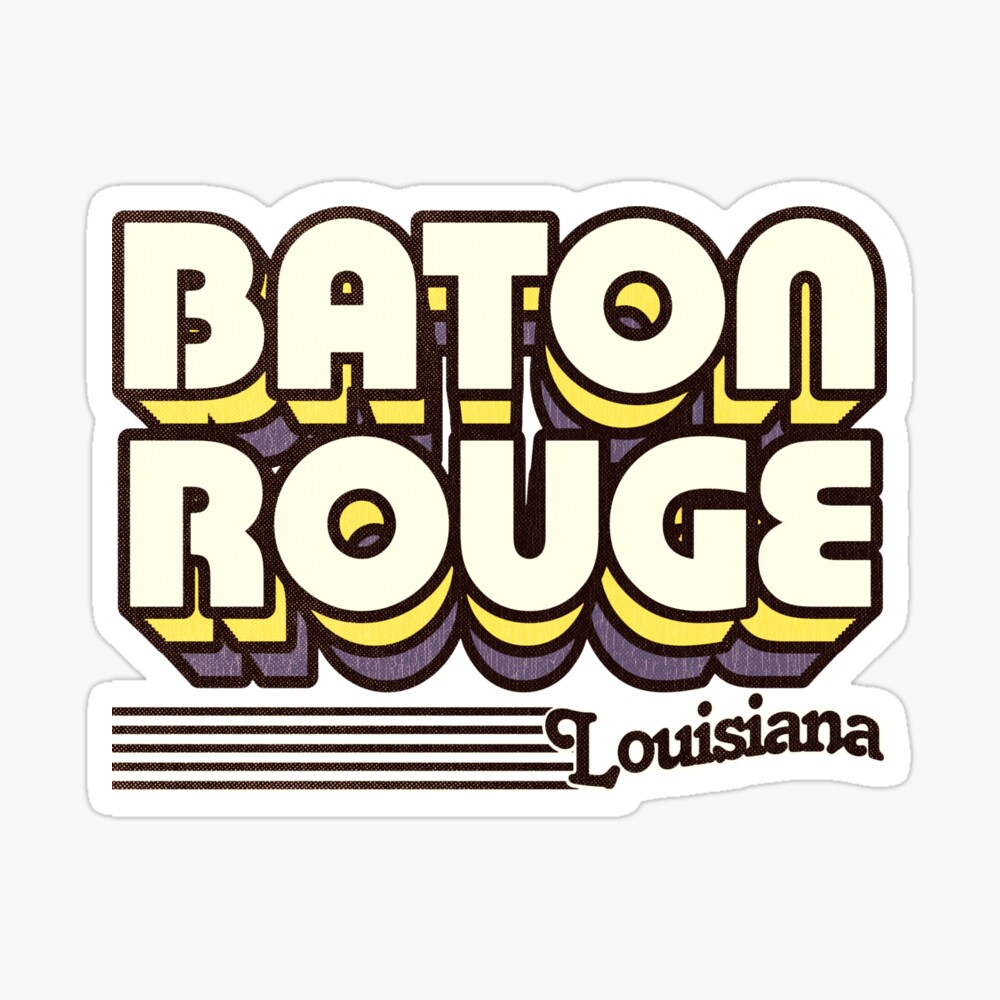 Baton Rouge, Louisiana | Retro Stripes Sticker