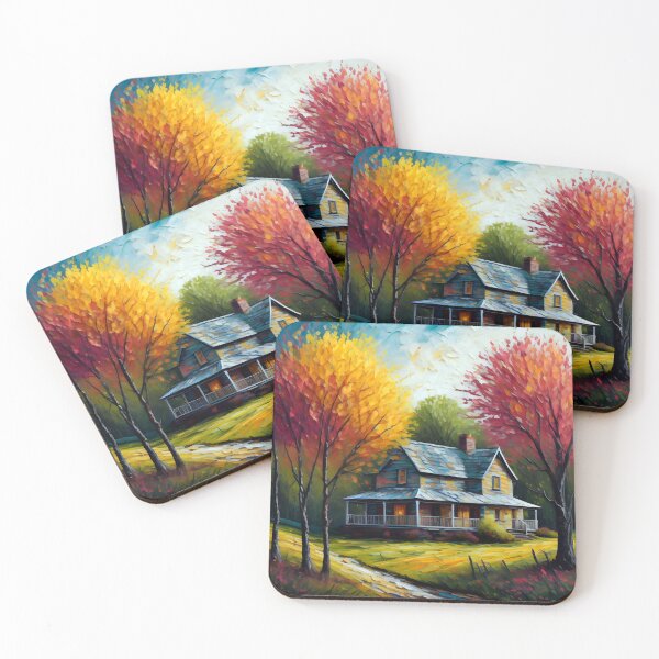 Item preview, Impressionist countryside house in nature #1 designed and sold by digitalartlb.