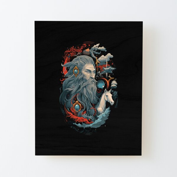 Odin's Wisdom - Realm of All-Father, the Norse God Sticker for Sale by  KamilMalinowski