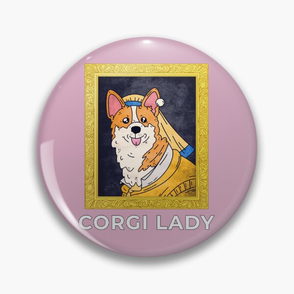 Item preview, Funny Corgi Lady Colorful Portrait Dog Painting  designed and sold by Winter--Flowers.