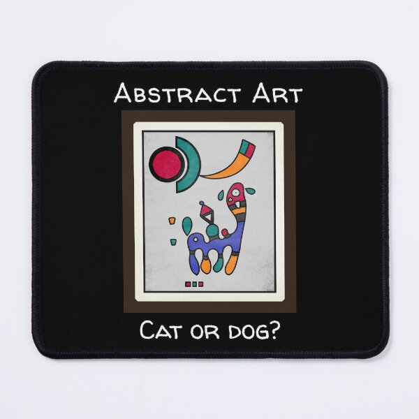 Item preview, Abstract Art: Cat or Dog? Funny Pet Art Colorful Painting designed and sold by Winter--Flowers.