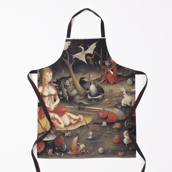 Item preview, A twisted landscape in Hell with Demons and Fallen angels after Hieronymus Bosch designed and sold by Vintage Designs +.