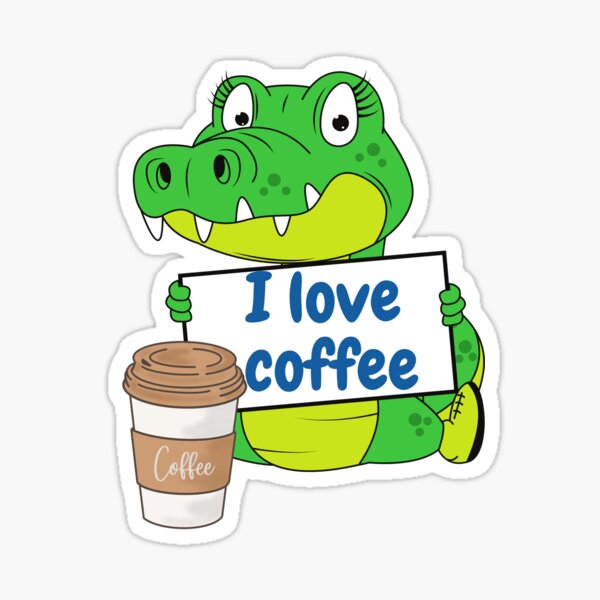 Item preview, Crocodile I love coffee Classic T-Shirt designed and sold by CHIQUESTAR.