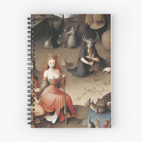 Item preview, A twisted landscape in Hell with Demons and Fallen angels after Hieronymus Bosch designed and sold by Vintage Designs +.
