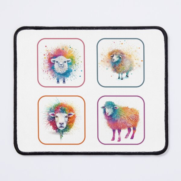 Item preview, Watercolor Explosion - Sheep Pen Sticker Sheet designed and sold by InsomniaSticker.