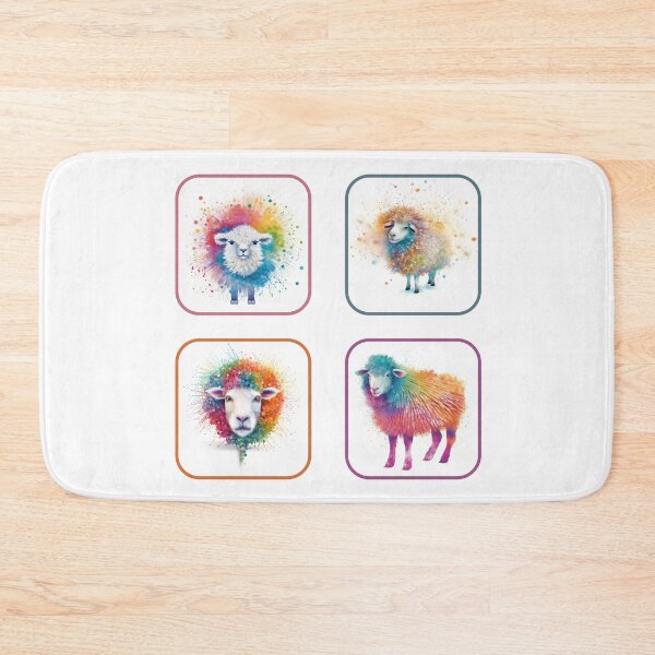 Item preview, Watercolor Explosion - Sheep Pen Sticker Sheet designed and sold by InsomniaSticker.