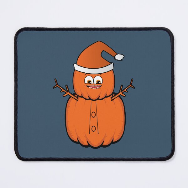 Item preview, Pumpkin snowman wearing Christmas hat designed and sold by Donutlovers.