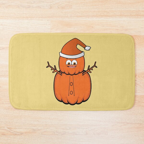 Artikelvorschau, Pumpkin snowman wearing Christmas hat entworfen und verkauft von Donutlovers.