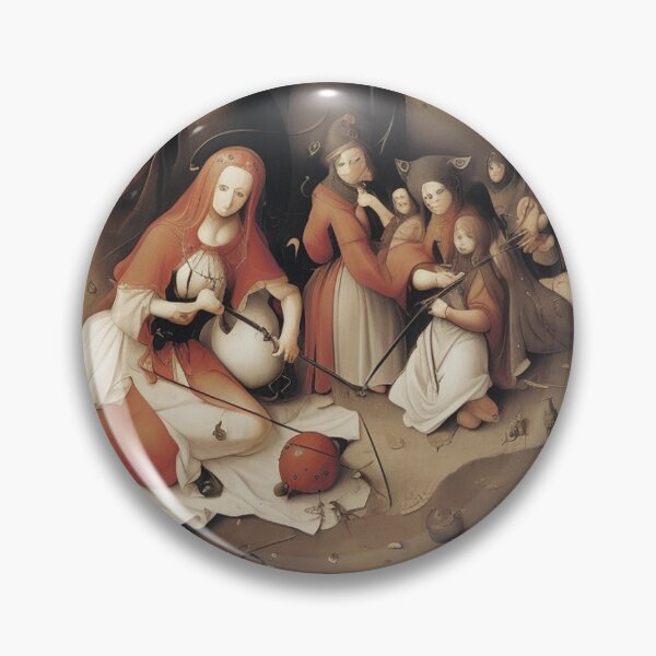 Item preview, A twisted landscape in Hell with Demons and Fallen angels after Hieronymus Bosch designed and sold by Vintage Designs +.