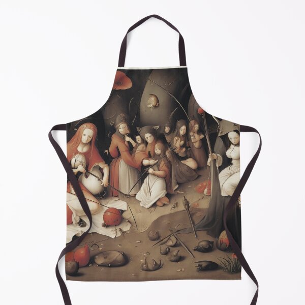 Item preview, A twisted landscape in Hell with Demons and Fallen angels after Hieronymus Bosch designed and sold by Vintage Designs +.