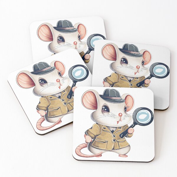 Item preview, Antropomorphic Cute Mouse Dressed as a Detective designed and sold by thematics.