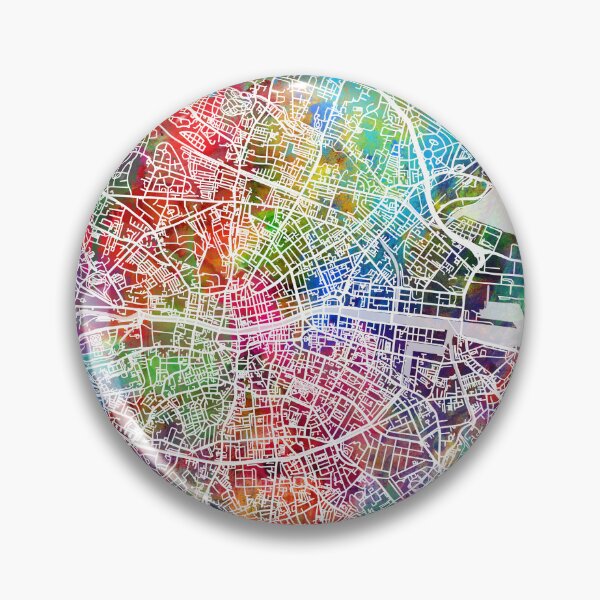 Aperçu de l'œuvre Dublin Ireland City Map créée et vendue par ArtPrints.