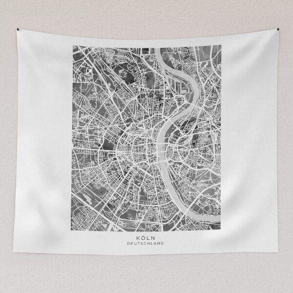 Item preview, Cologne Germany City Map designed and sold by ArtPrints.