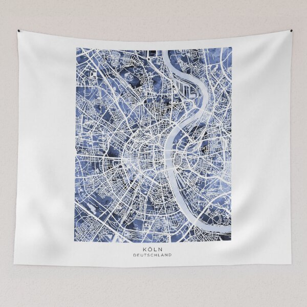 Item preview, Cologne Germany City Map designed and sold by ArtPrints.
