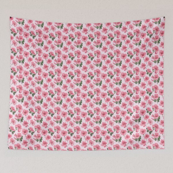 Item preview, Pink floral pattern  designed and sold by florallover444.