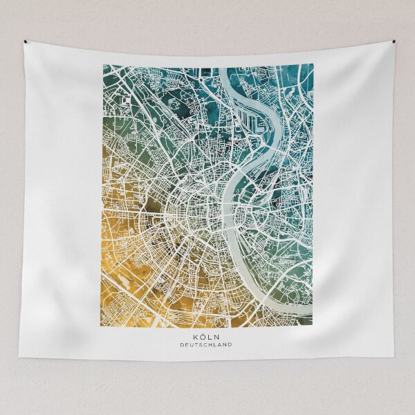 Item preview, Cologne Germany City Map designed and sold by ArtPrints.