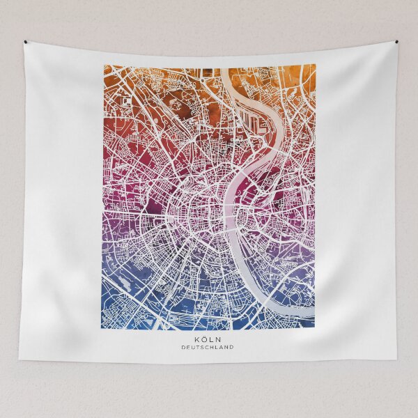 Item preview, Cologne Germany City Map designed and sold by ArtPrints.