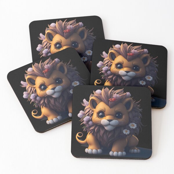 Item preview, Big Eyes Flower Lion  designed and sold by Obsidian Ink by Wilshire.