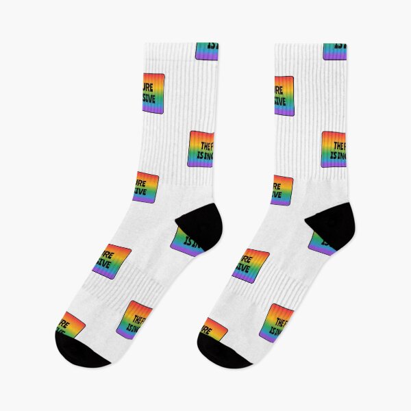 Item preview, The Future Is Inclusive LGBT pride gay Queer rainbow designed and sold by Inspirationmotivation.