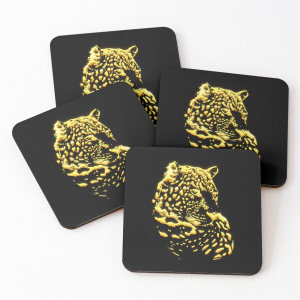 Item preview, Unleash Your Wild Side with our Mesmerizing 3D Leopard Golden Illustration Collection!  designed and sold by KARTICK DUTTA.