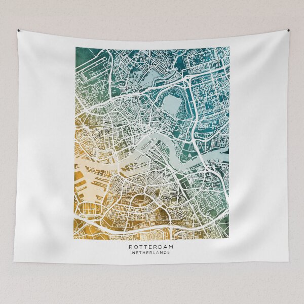 Item preview, Rotterdam Netherlands City Map designed and sold by ArtPrints.