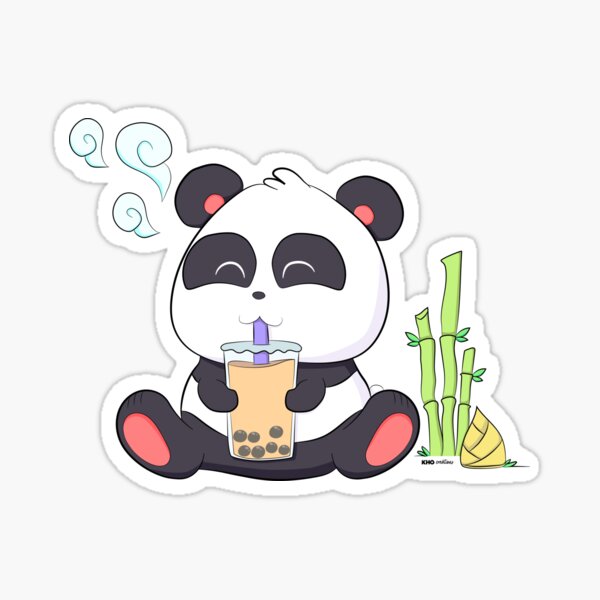 Boba Panda Sticker