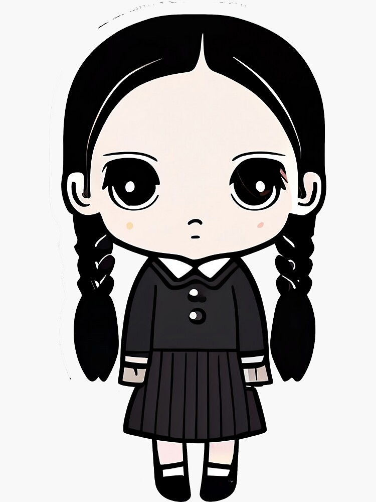 Wednesday Addams Puzzle Stickers Cute Cartoon Sticker Decoration