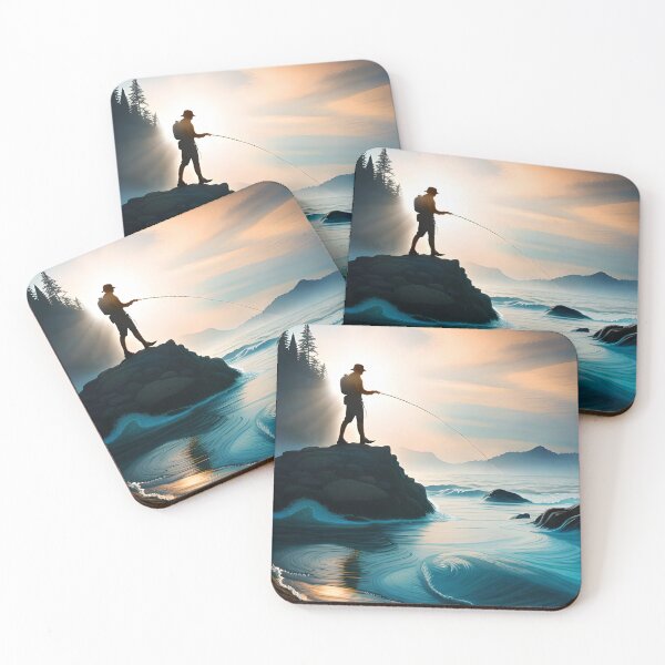 Item preview, Mysterious Man Fishing designed and sold by OutOfTheBoxArt1.