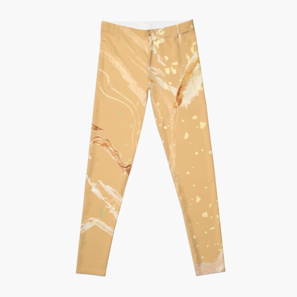 Creamy Cream Gold solid colour Leggings for Sale by coverinlove