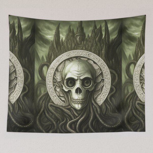 Item preview, An evil Lovecraftian Eldritch demon god illustration designed and sold by Vintage Designs +.