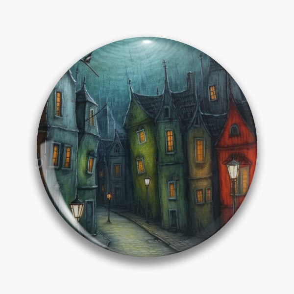 Item preview, Eternal Nightfall - Darknight City Skyline Art designed and sold by BubbleSpy.