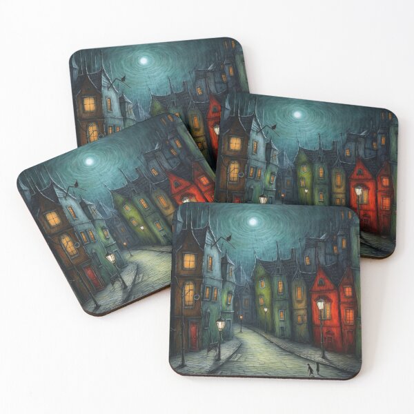Item preview, Eternal Nightfall - Darknight City Skyline Art designed and sold by BubbleSpy.