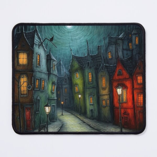 Item preview, Eternal Nightfall - Darknight City Skyline Art designed and sold by BubbleSpy.