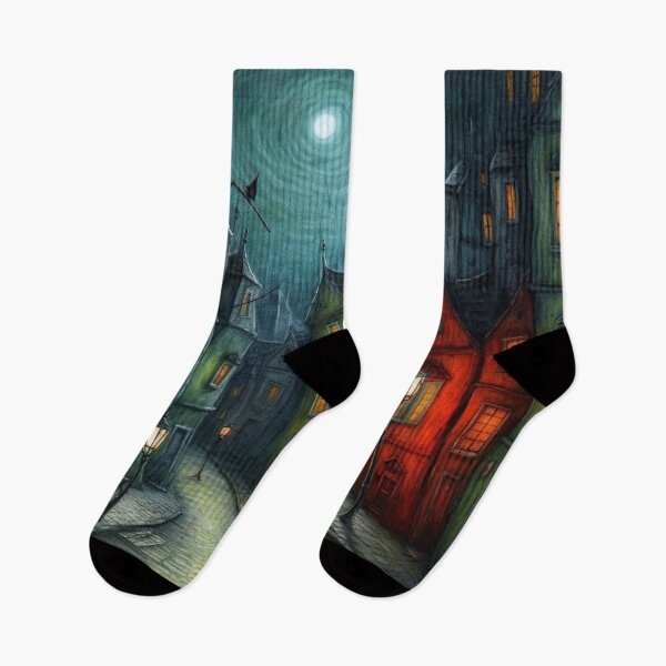 Item preview, Eternal Nightfall - Darknight City Skyline Art designed and sold by BubbleSpy.