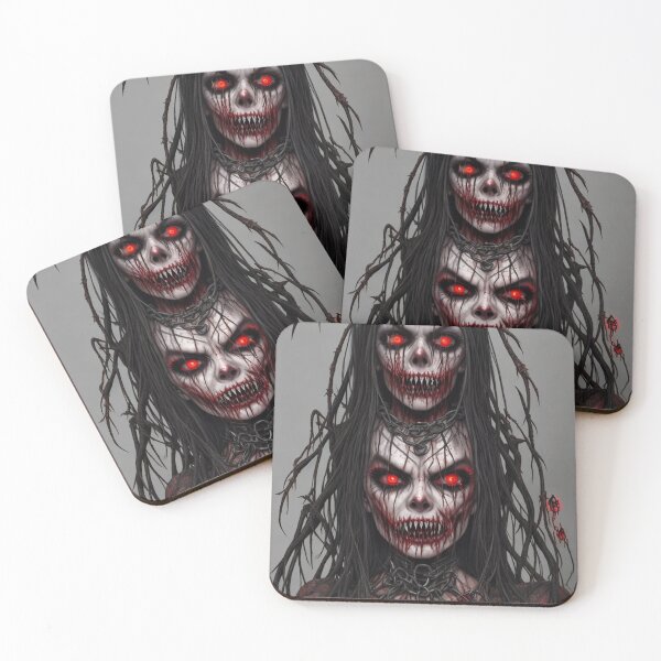 Item preview, Evil Gothic Horror Zombie dead woman creepy monster illustration designed and sold by Vintage Designs +.