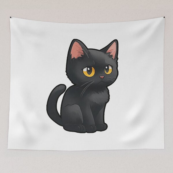 Item preview, Black cat with yellow eye designed and sold by DkaShop ⭐⭐⭐⭐.