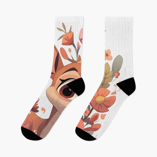 Item preview, Cute Floral Anime Bambi Illustration designed and sold by BrilliantTShop.