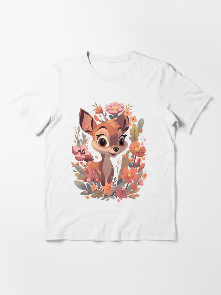 Cute Floral Redbubble Essential Bambi | Anime Illustration\