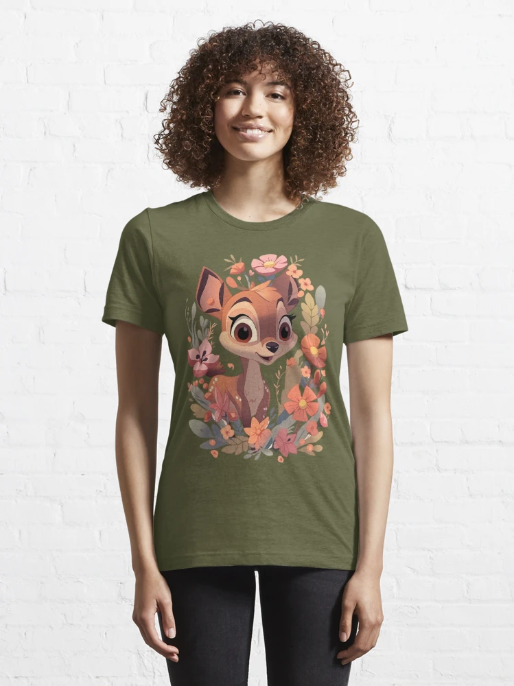 Cute Floral Anime Bambi Sale T-Shirt by for Redbubble Illustration\