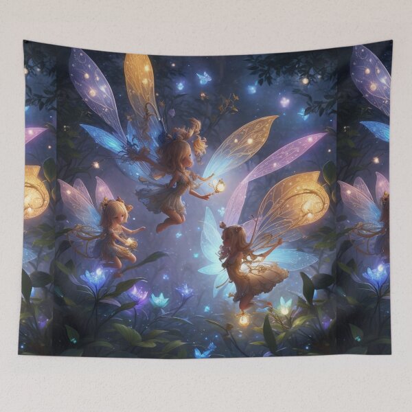 Item preview, Fantasy Pixies and Fey Folk Fairies beautiful poster artwork designed and sold by Vintage Designs +.