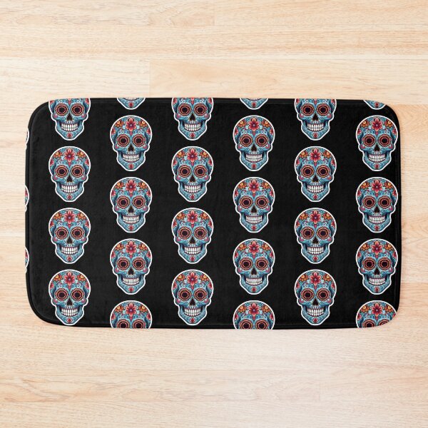 Item preview, blue sugar skull designed and sold by 10000Needles.