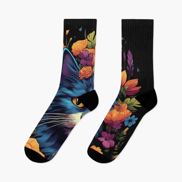 Item preview, Cute Anime Cat - Floral Design designed and sold by BrilliantTShop.