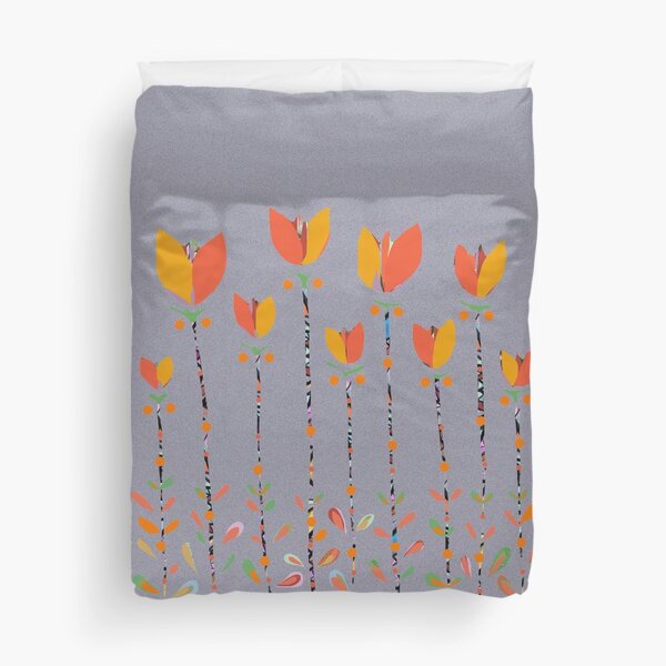 Item preview, Retro tulips, orange mix designed and sold by ZjalDesign.